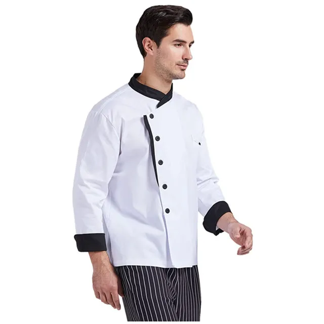 High Quality Long Sleeves Chef Uniform Executive Chef Jackets Short Chef Pants Kitchen Uniform Restaurant Uniform Logo Shirt