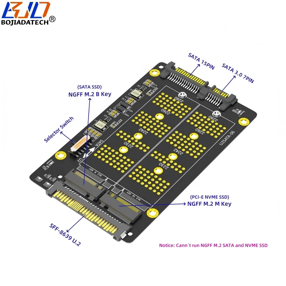 SATA 22pin SSD Adapter Card for NGFF NVME SATA