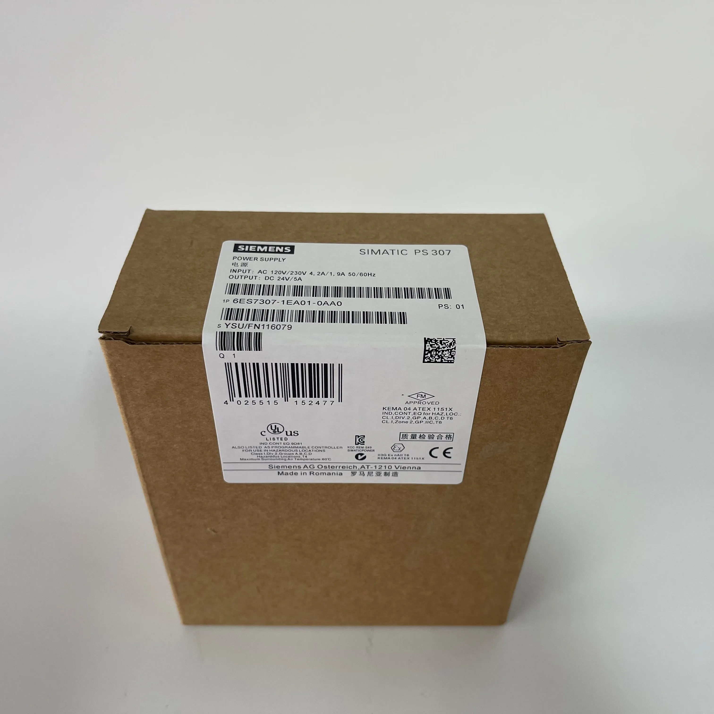 Siemens SIMATIC PS 307 Power Supply 6ES7307-1EA01-0AA0 Siemens SIMATIC PS 307 Power Supply 6ES7307-1EA01-0AA0