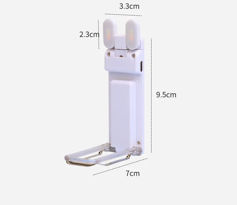 New 2 Switch USB Charging Portable Clip Light Table Lamp Eye protection Mini LED Card Book Light