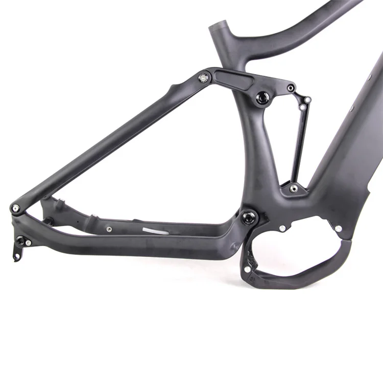 Dengfu 29er Ebike Carbon Frame Suspension XC BAFANG M600 120mm Travel ...