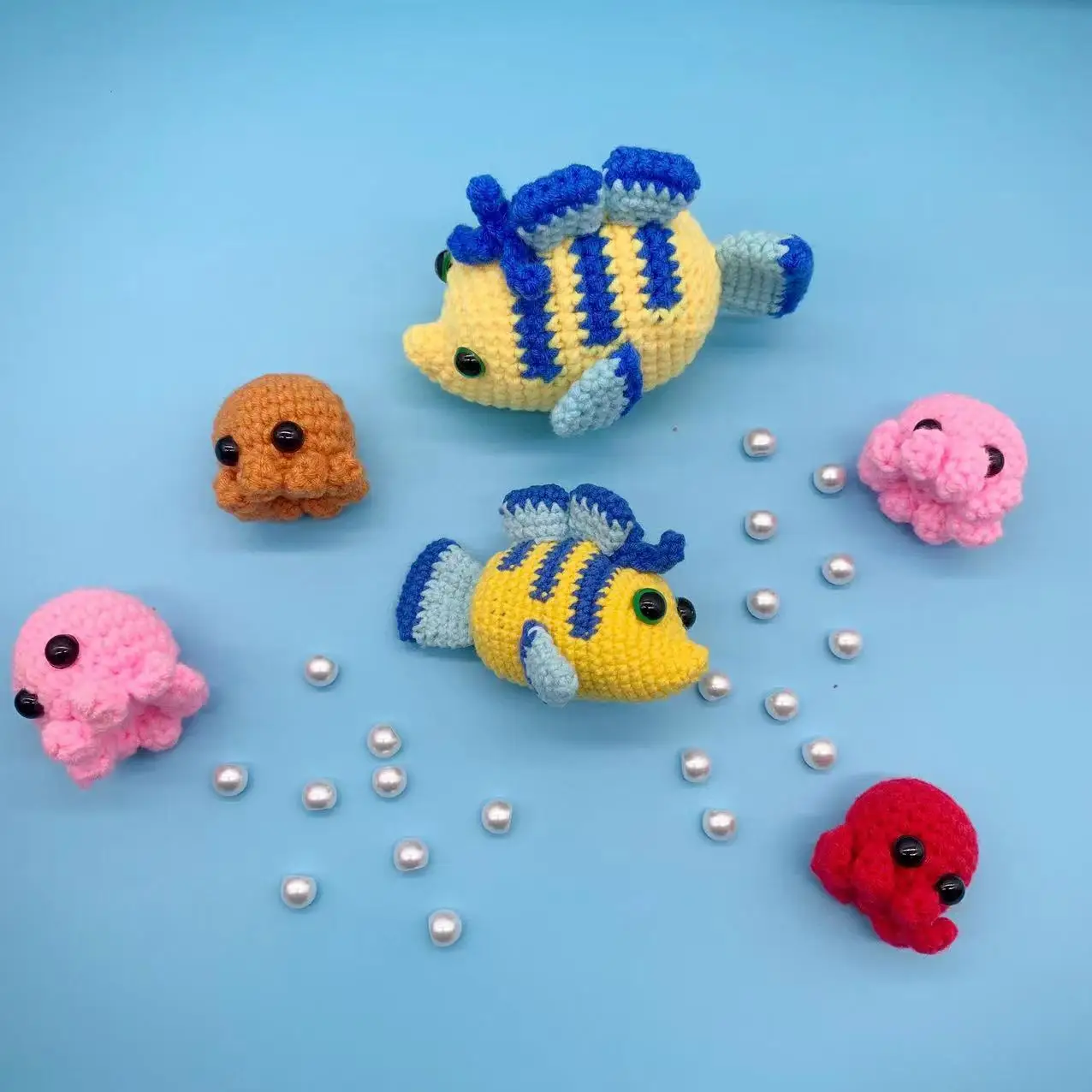 Рука Amigurumi милые фаршированные крючком игрушки Русалка материал ХЛОПОК Amigurumi принцесса детские игрушки