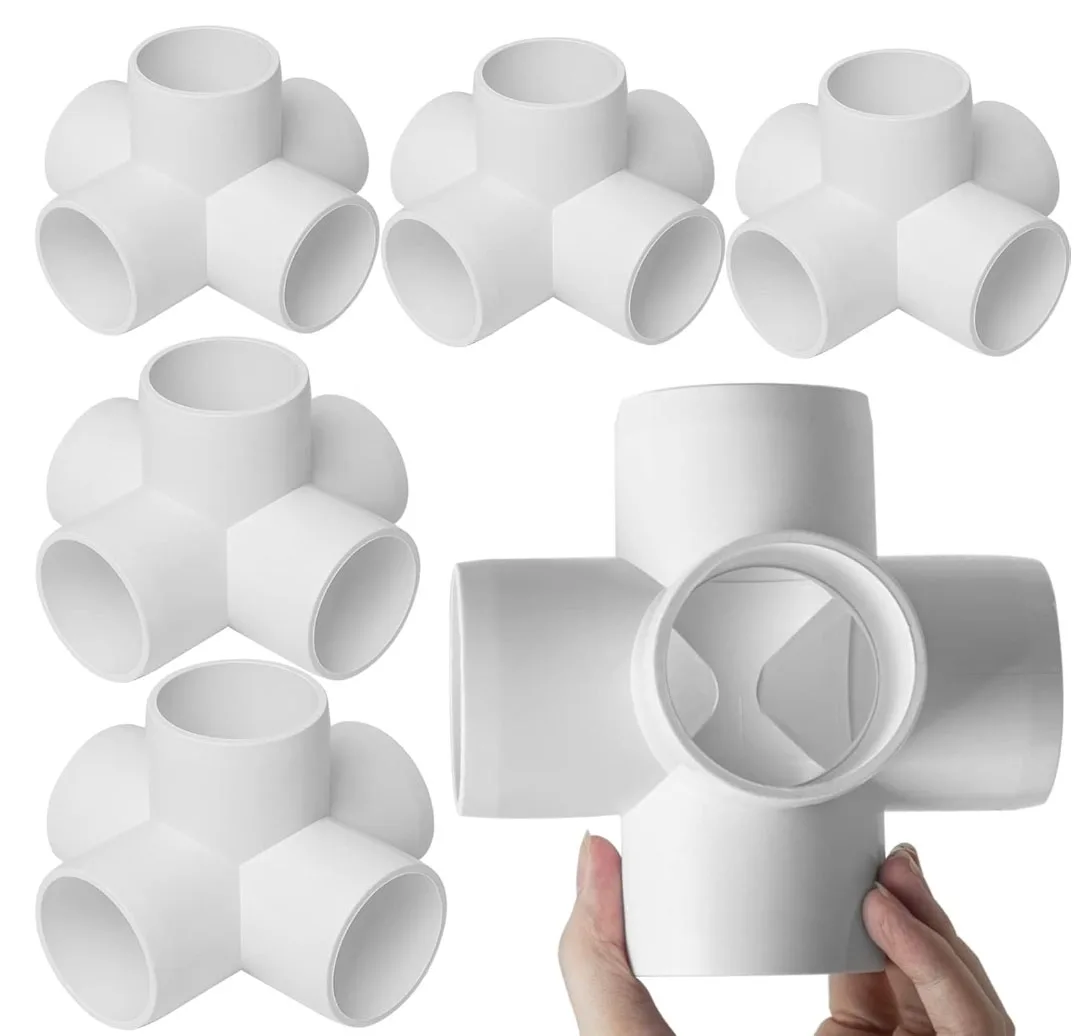 Furniture Grade Plastic Multiple Connector PVC Corner Elbow Tee Frame Structural Pipe Fittings American Pipe ASTM D1785 SCH40