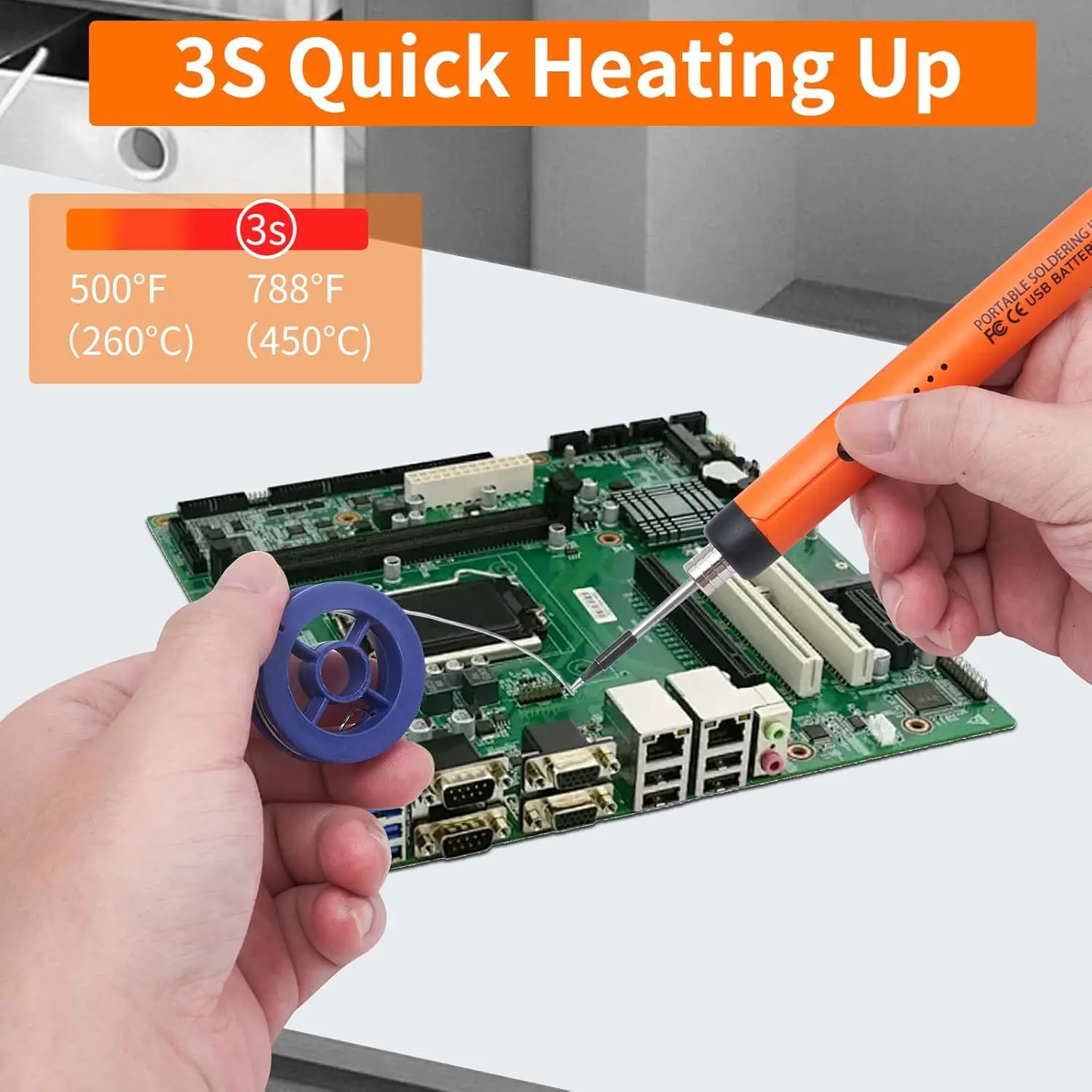 USB Portable Charging 5V 8W Wireless Mini Household Lithium Battery Soldering Iron Set