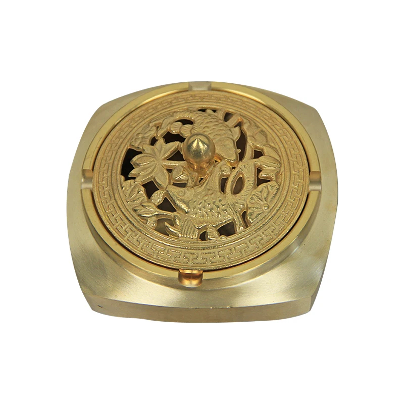 Manufacturers supply high-quality antique brass ashtrays 9cm*6.5cm