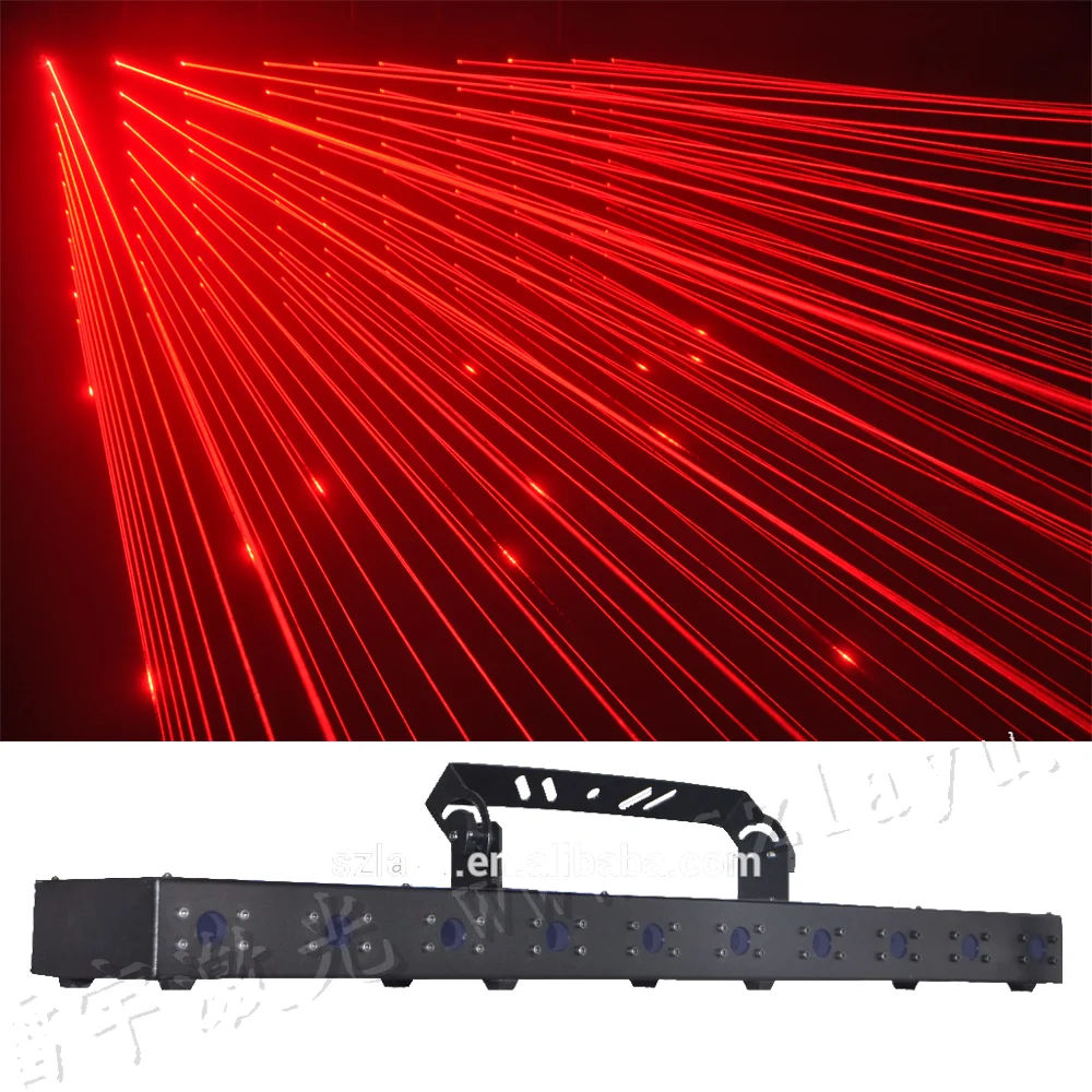 Angle Adjustable DMX Control 10pcs Thin Red Parallel Beam 10 Head Red Laser Light bar for DJ Show Event
