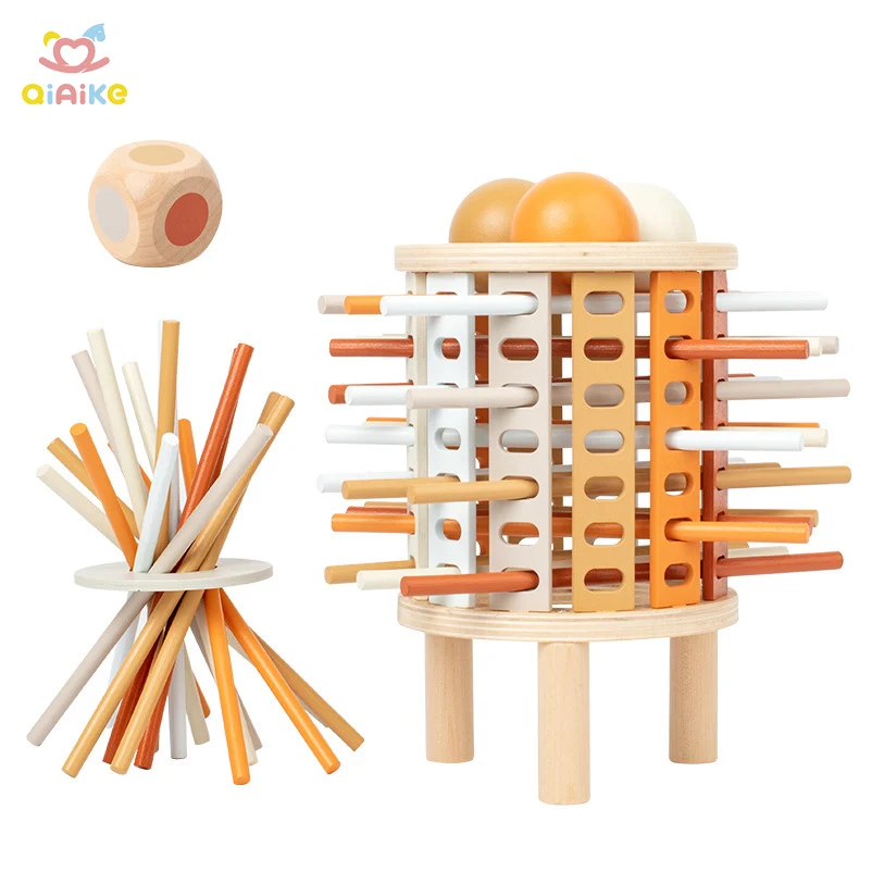 Baby Sensory Fine Motor Skills Toy Sticks Counting Toy Educational Montessori Board Game for 3+ Years Old with Sticks Dice