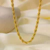 ah658-25 twist chain necklace gold