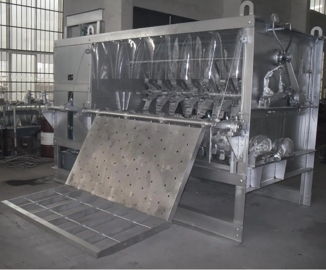 Advanced slaughtering technology in humane pig slaughterhouses