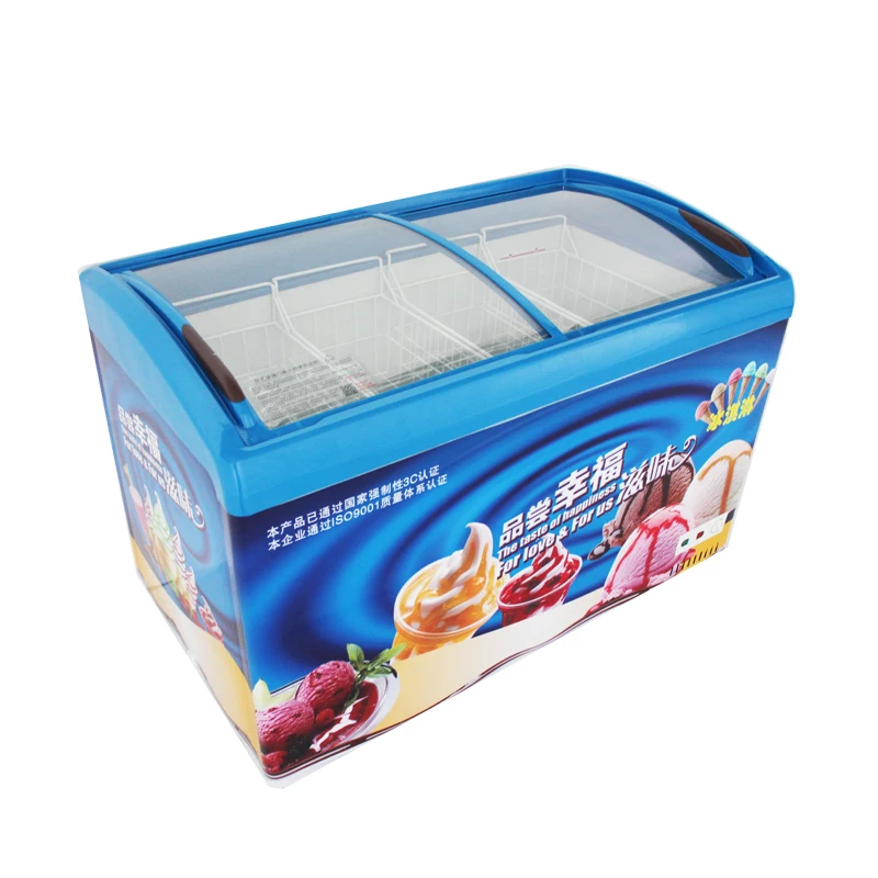 Ice Cream showcase Deep Freezer Display for Popsicle
