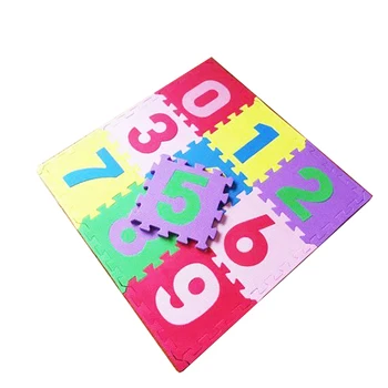 Logo Custom Indoor Bedroom Child Crawling Square Thick Eva Foam Floor Play Mat Number and Letters Puzzle Mat For Kids