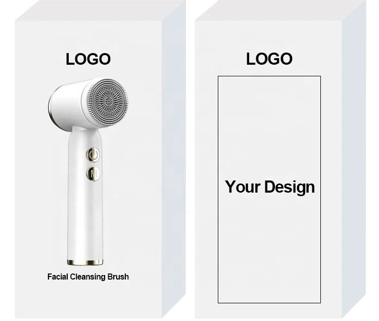 Electric LCD Display Screen Facial Scrub Brush Vibrating Silicon Face Massager Cleansing Brush Skin Clean Beauty Device