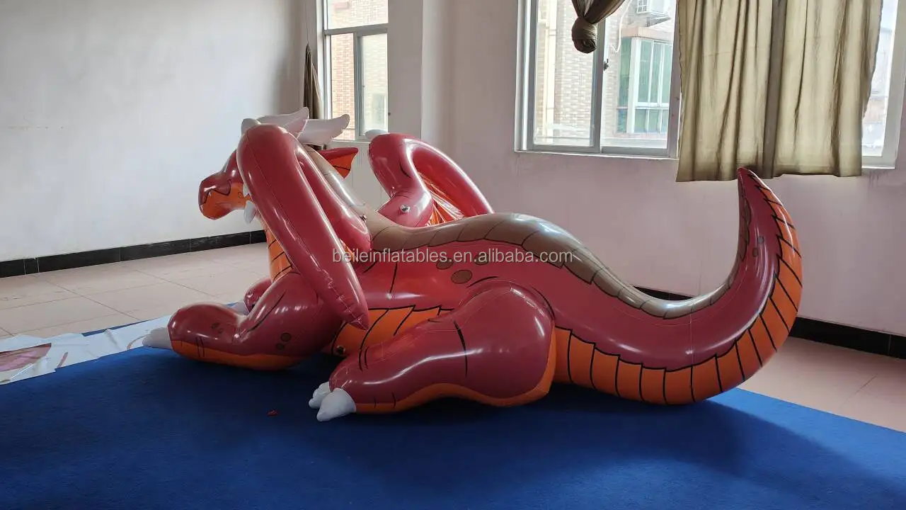 Custom Red Dragon PVC Inflatable Cartoon Animal Models for Advertising Toys