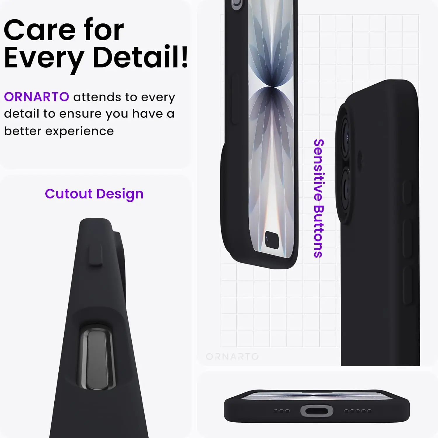 product laudtec for premium business silicone case shockproof with full edge coverage reinforced corners for iphone 17 pro maxblack-5