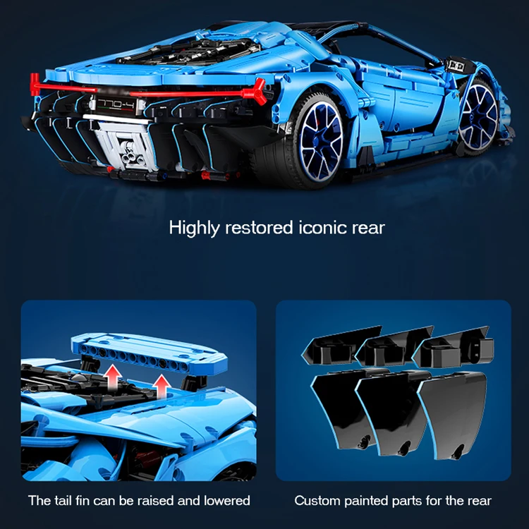 New CADA  Master MOC Toys For Boy 1:8 3D Model C61041W Bricks toy Car kids electric DIY Building Blocks brick for sale