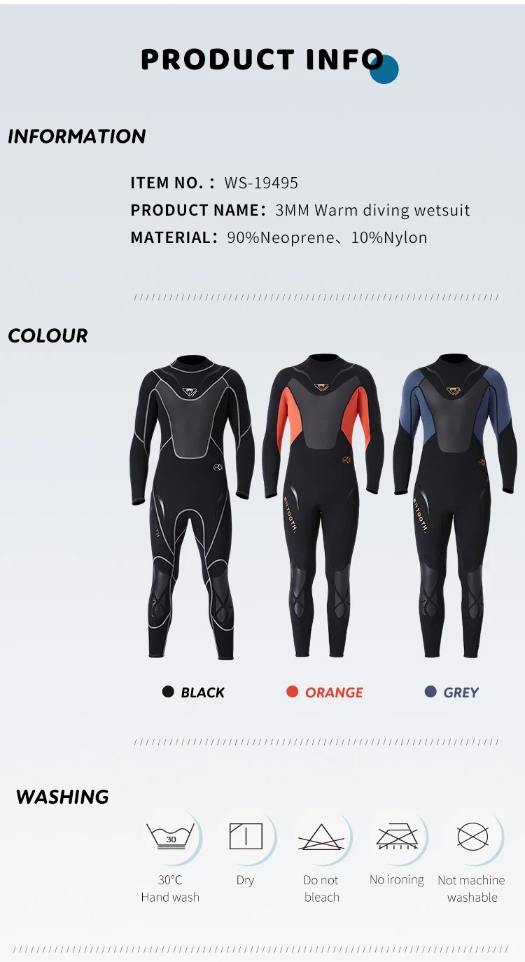 Dive&sail Wetsuit Manufacturer Male Long Sleeve Windsurfing Swimming
