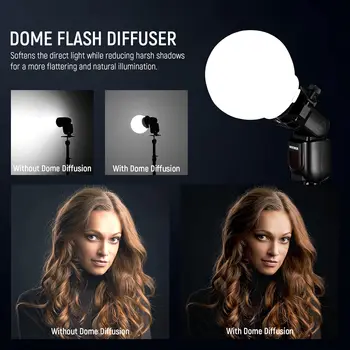NEEWER CRS6 Softbox Diffusion Dome with 3 Adapter Rings detail image