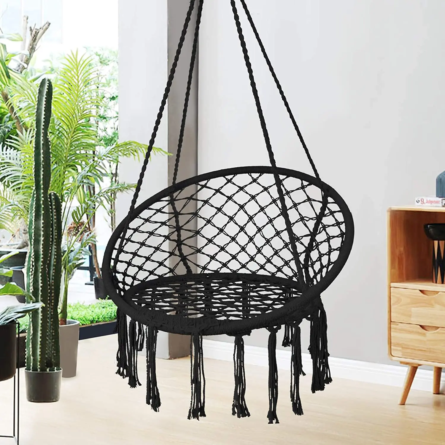 WOQI High Quality Large Hanging Hammock Swing Chair Stand for Couples Tree Hanging Pod Nook Tent