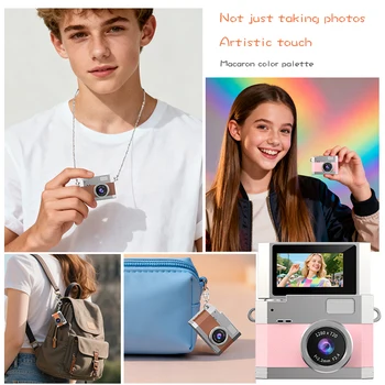 2025 New High-Definition 1.47-inch IPS Color Screen Thumb-Screen Sports Camera Students Flip-Screen Outdoor Camcorder Mini TF product image