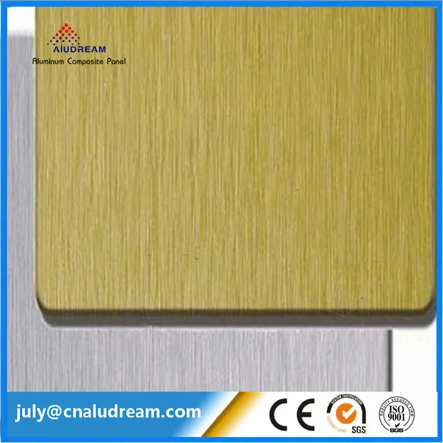 Brushed Aluminum Composite Panels Alucobond 1220x2440mm Fireproof Anti-static Apartment Use Brown Color