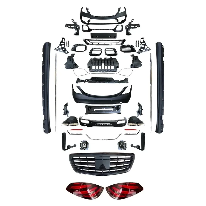 Car Body Kit Facelift S63 Amg Style With Head Lamp Tail Light For Mercedes Benz S Class W222