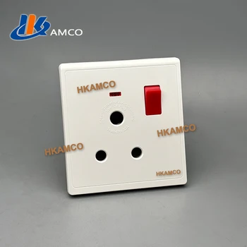 32A  1GANG SWITCHED SOCKET WITH NEON CONDITION SOCKET FOR IRAQ