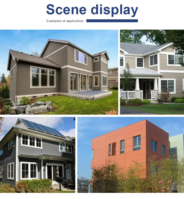 WPC Wooden Grain Exterior Wall Cladding Slat Plank Siding 3D Embossed ...