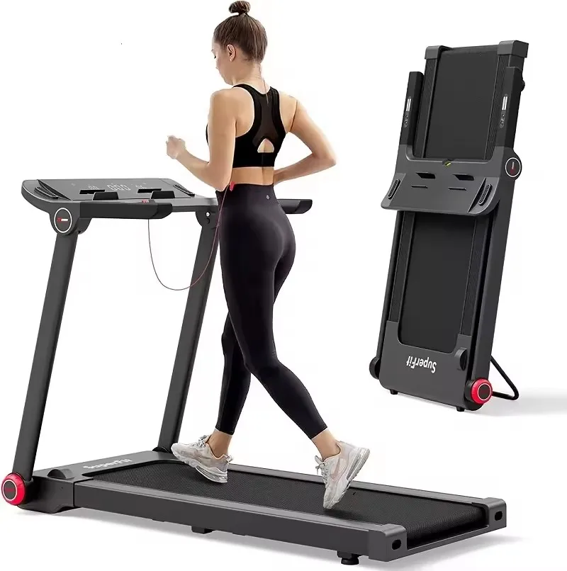 Portable 2-in-1 Foldable Electric Treadmill for Home Fitness Indoor Motorized Walking Running Machine Desk Exercise Device