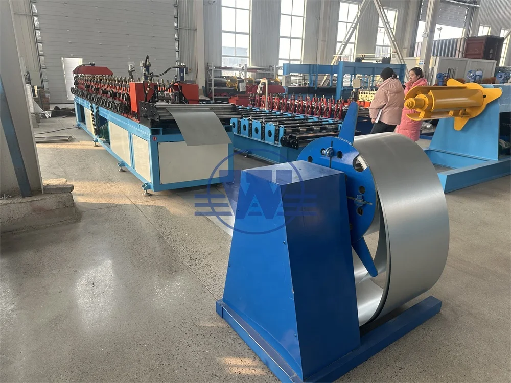 Supermarket Shelve Production Line Roll Forming Machine Automatic the Width Shelf Storage Making Machine