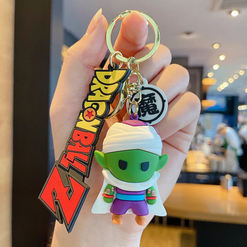 Cool 3d Cartoon Dragon Ball Keychain Soft Rubber Doll Pendant Key Chain