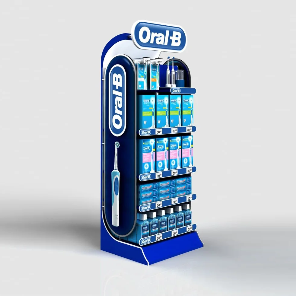 Custom Paper Display Stand for Personal Care Products - Eco-Friendly Shelf for Retail Stores