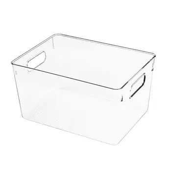 Hot Selling Clear Plastic Storage Bins Durable Refrigerator Food Storage Boxes & Bins Kitchen Organizer Container