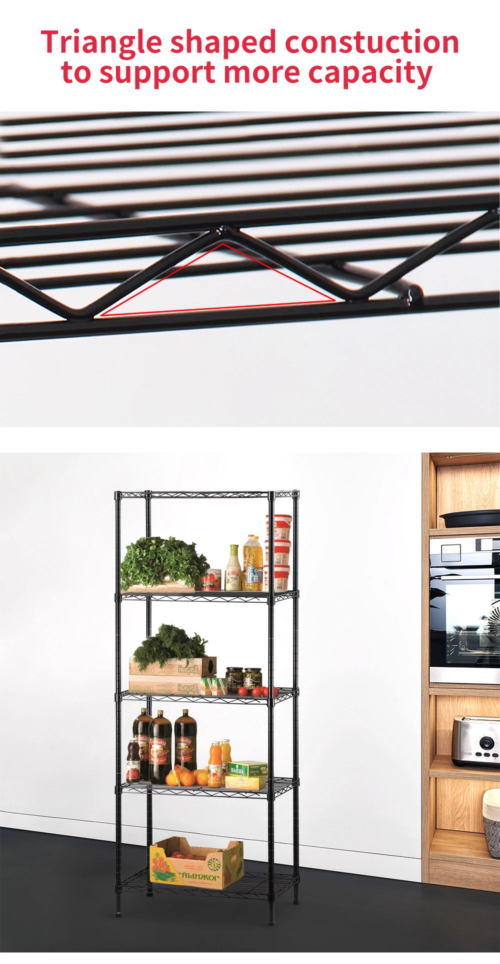 Home Metal Corrosion Protection Livingroom Storage Rack Metal Commodity