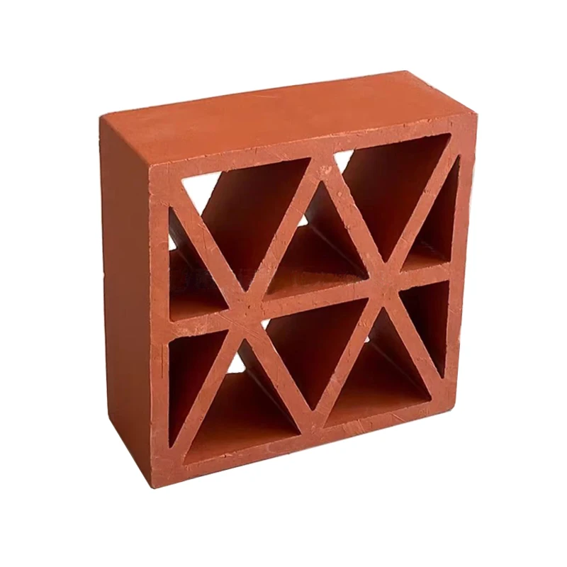 Clay Lattice Bricks Artificial Red Blocks Building Wall Decorative Sun Bricks