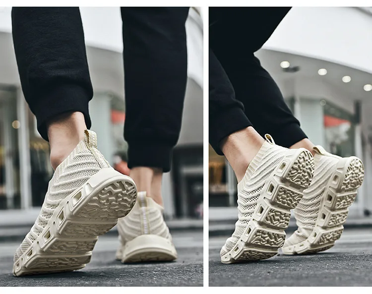 Men'S Summer Large Size Sports 45 Slip-On Socks Design 46 Breathable Fly-Knit Uppers 47 Running Shoes 8