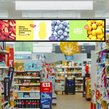 Ultra Wide Lcd Display 19.1 Inch Shelf Stretched Bar Commercial Lcd Screen