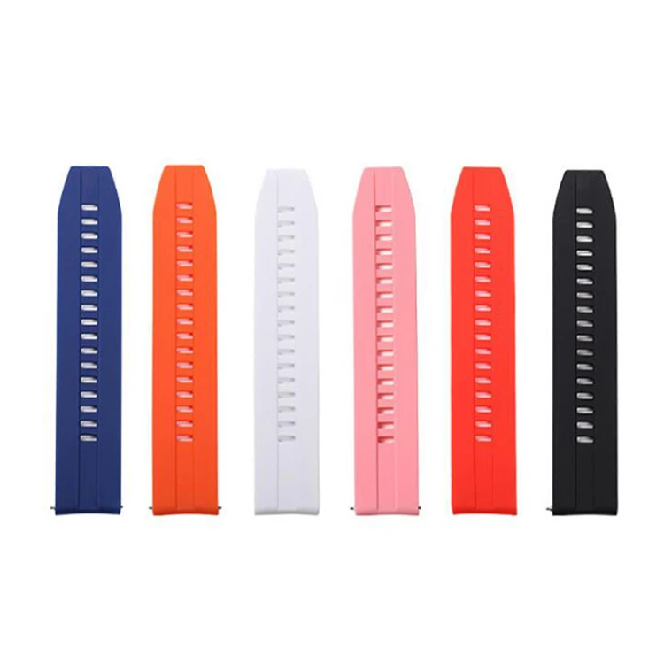 Оптовая продажа, 22 мм, индивидуальный силиконовый ремешок для часов, сменный универсальный силиконовый ремешок для часов