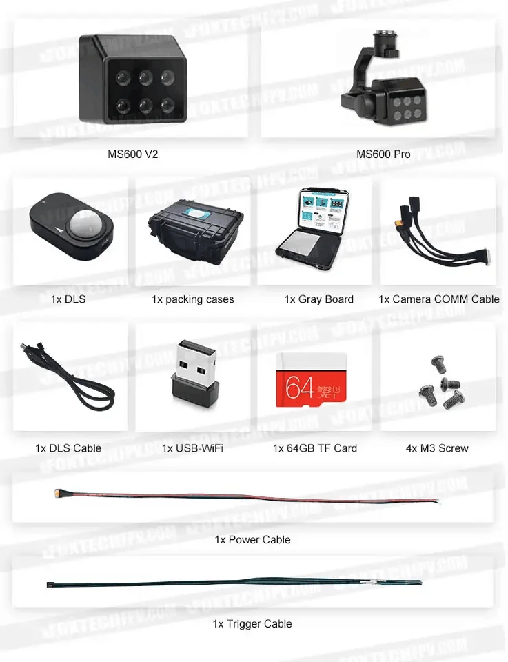 Foxtech Ms600 Series 6 Multispectral Sensor Camera Mapping Drone Survey ...