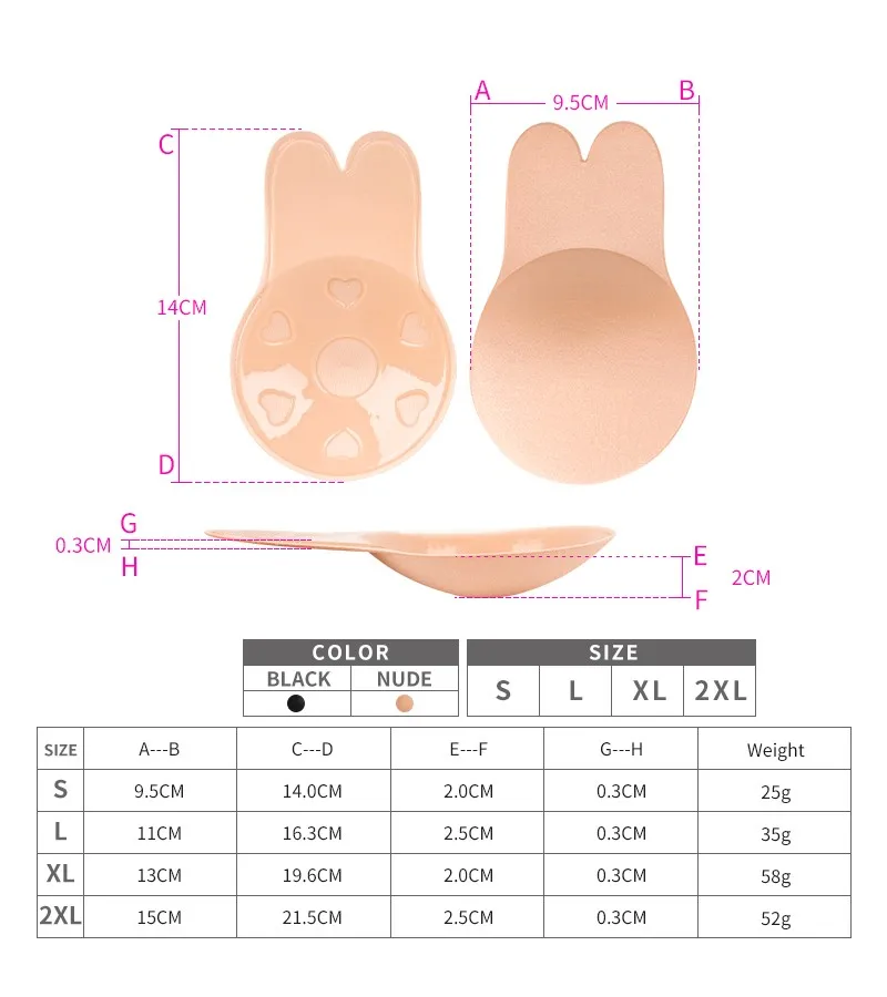 Sticky Bra Rabbit Sticky Bra - Invisible Nipple Covers & Breast Lift