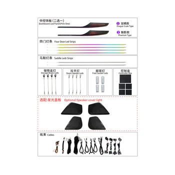 High Quality Auto Interior Lighting Upgrade Kit Factory Direct Sales Suitable for Audi 12-18 A6/RS6 Car Decorative Ambient Light