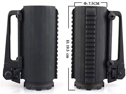 Tactical Beer Mug Cup Promotion Outdoor Sport Solid Beer Cup Detachablle Battle Rail Mug Cup