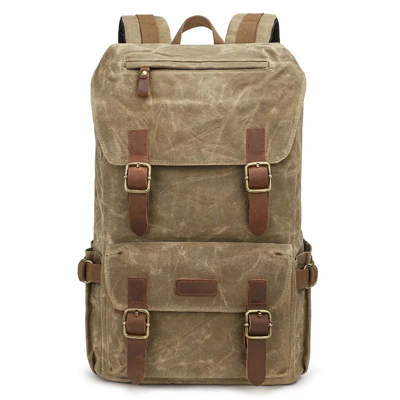 Vintage batik Canvas Backpack fashion trend men's laptop bag outdoor mountaineering backpack