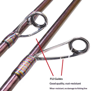 Fuji Guide Ring Full Carbon Ultra-Light Hard Action Baitcasting Rod with Solid Carbon Tip for Rivers and Streams-Weihai Factory – Hard Lure – view 5