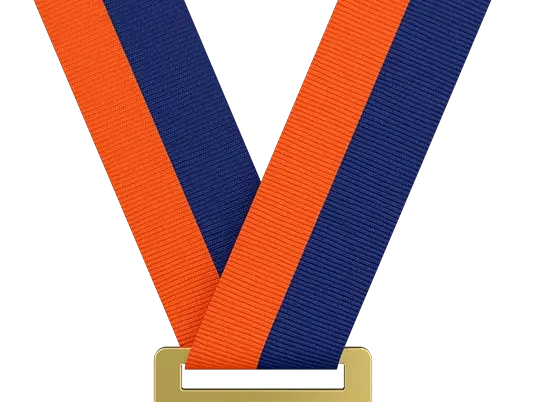 Orange / Navy Blue