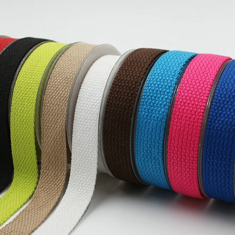Wholesale Manufacture 38mm Cotton Jacquard Woven Strap Tape Custom 25mm Cotton Webbing Bag Belts
