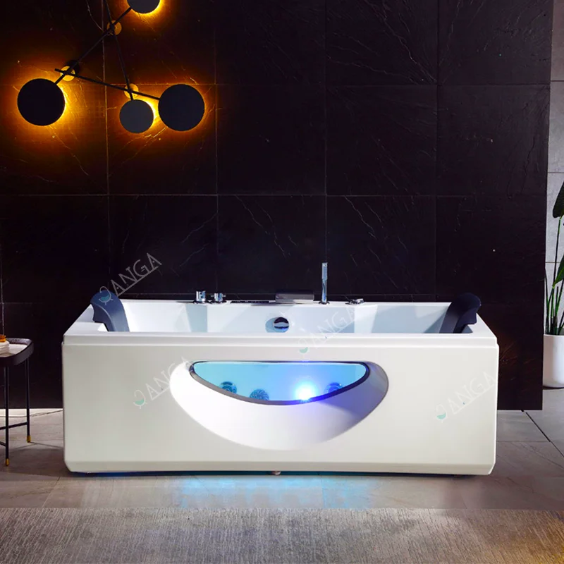 Jacuzzier with Small Waterfall for 1 Person Portable Bathtub for Adult Massage Tub with Jaguzzy for Indoor Tubs