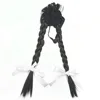 Cinta negra natural de doble trenza de ganso