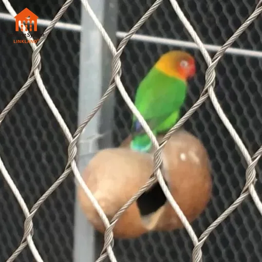 Bird Netting Zoo Enclosure Fence Tiger Cages Aviary Fencing Flexible Stainless Steel Cable Mesh