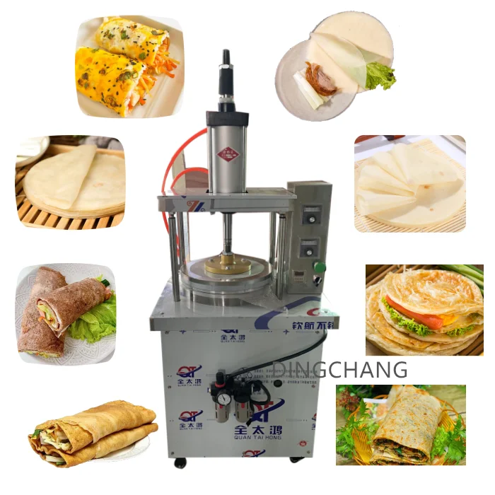 Small Scale	chicken Shawarma Making Machine	press Roti	press Spring Roll Skin Half Cooked Roti Making Machine