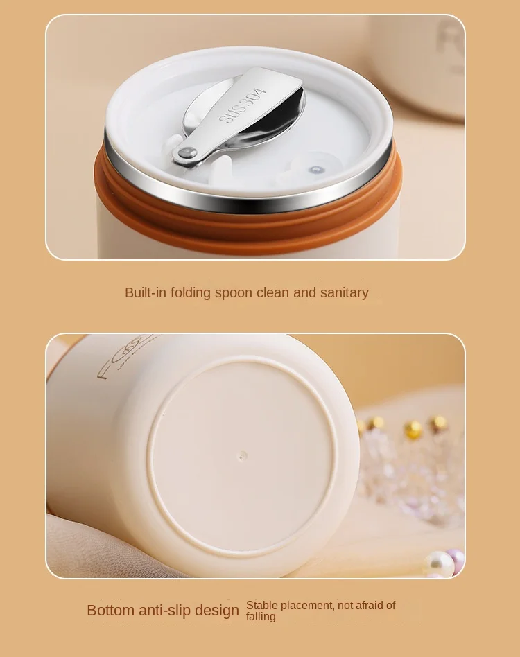 Mini Porridge Stainless Steel Breakfast Cup Insulation Portable Small Insulated Barrel Soup Box Soup Pot Coffee Bento Box